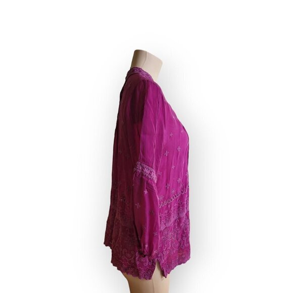 Johnny Was “Tatiana” Embroidered Eyelet Blouse – XS - Picture 7 of 8